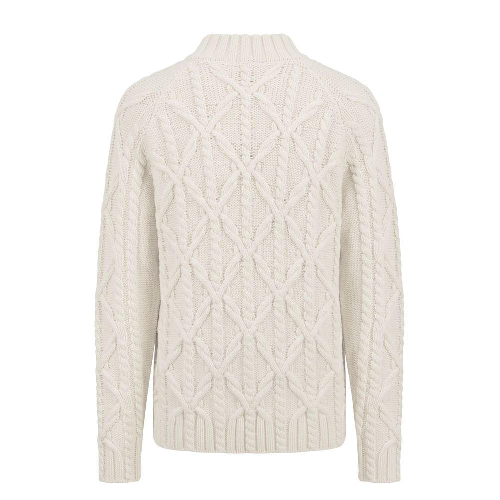 Malo White Cotton Men's Sweater