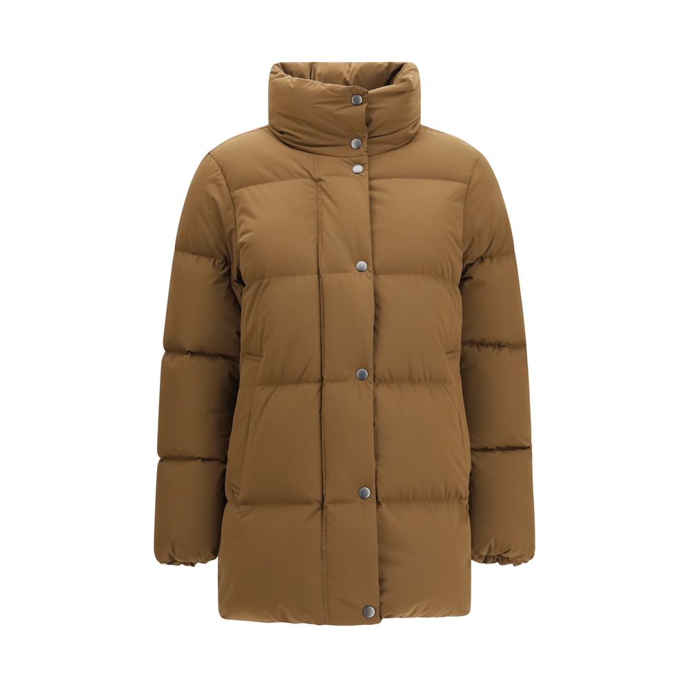 Woolrich Brown Goose Down Full-Length Jacket