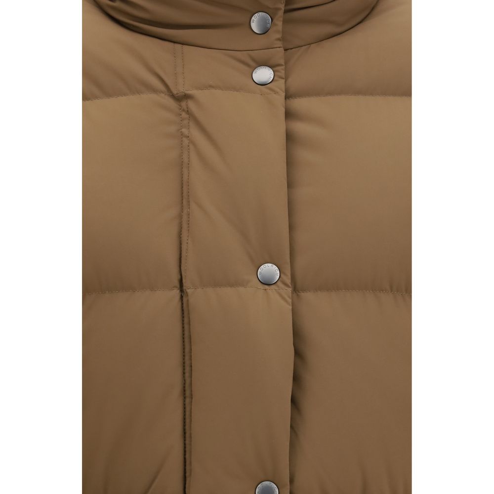 Woolrich Brown Goose Down Full-Length Jacket