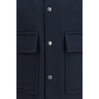 Woolrich Blue Wool Oves Aries Bomber