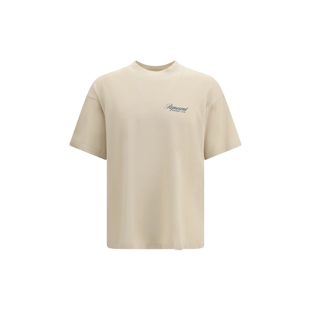 Represent Beige Cotton T-Shirt