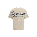 Represent Beige Cotton T-Shirt
