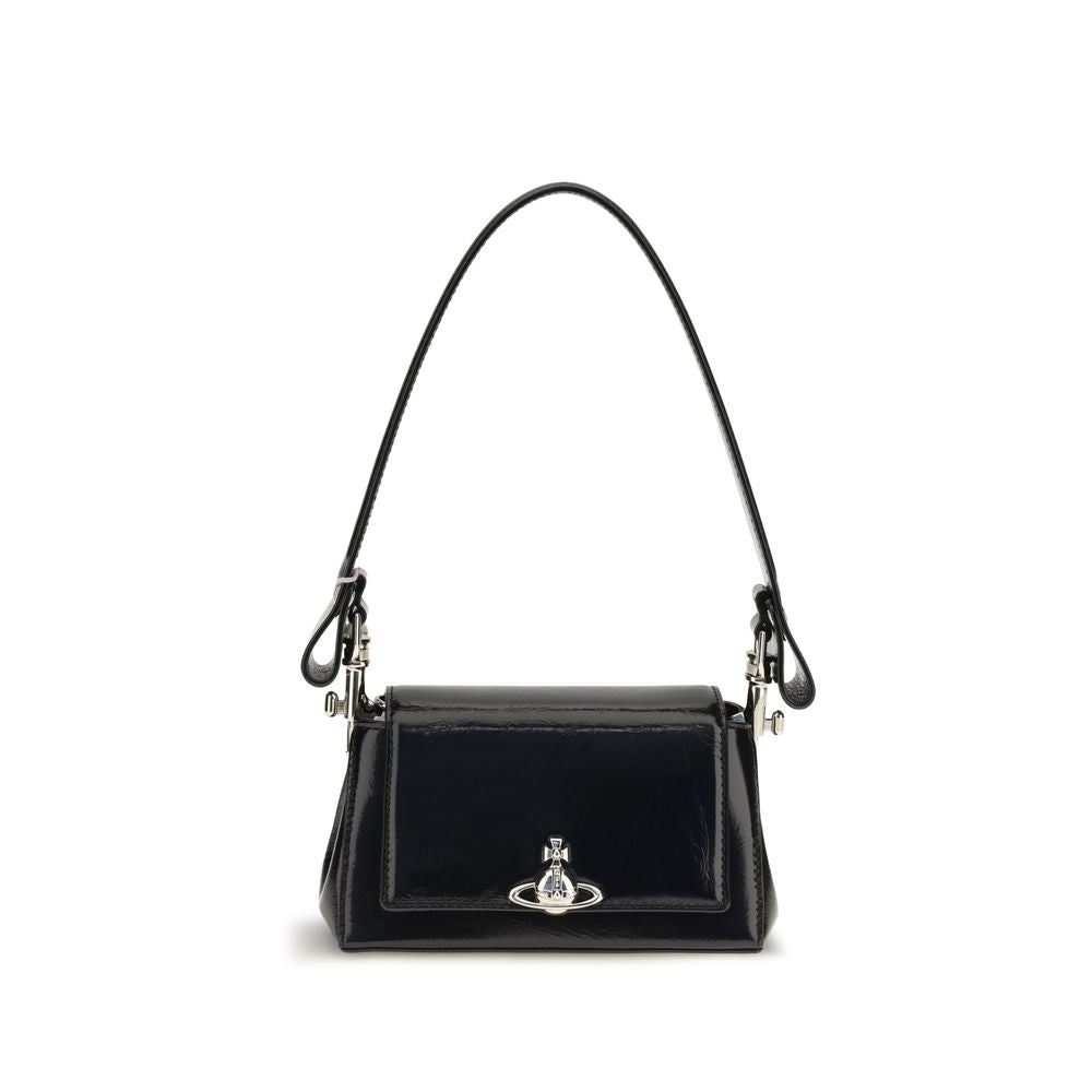 Vivienne Westwood Black Calf Leather Bos Taurus Shoulder Bag