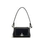 Vivienne Westwood Black Calf Leather Bos Taurus Shoulder Bag