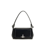 Vivienne Westwood Black Calf Leather Bos Taurus Shoulder Bag