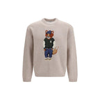 Maison Kitsuné Beige Wool Oves Aries Sweatshirt