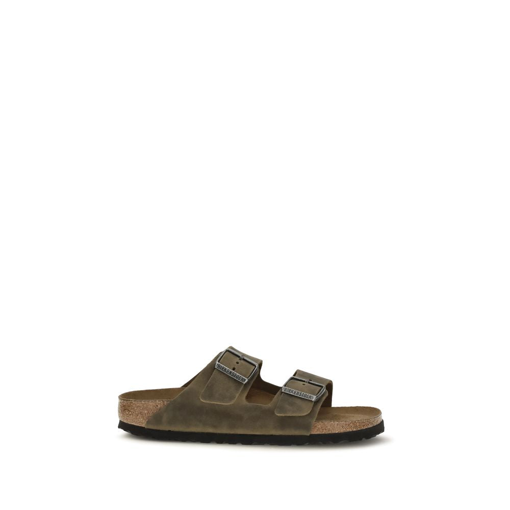 BIRKENSTOCK 1774 Bicolor Nubuc Leather Flat Sandals