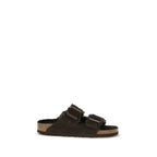 BIRKENSTOCK 1774 Brown Suede Leather Flat Sandals