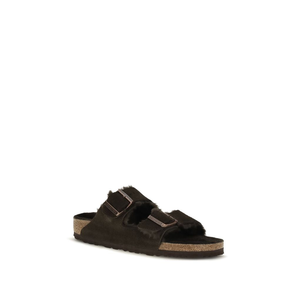 BIRKENSTOCK 1774 Brown Suede Leather Flat Sandals
