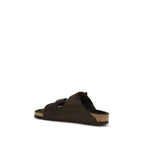BIRKENSTOCK 1774 Brown Suede Leather Flat Sandals