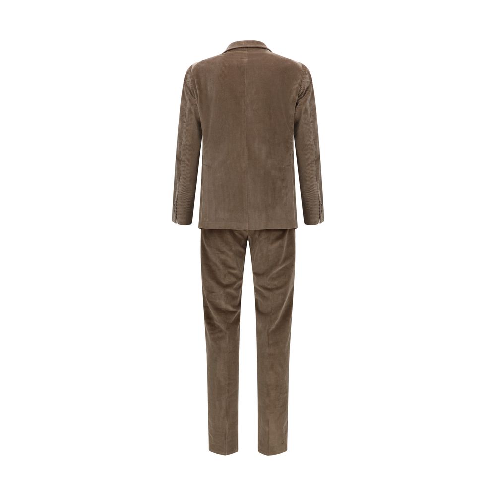 Tagliatore Brown Cotton Two-Piece Suit