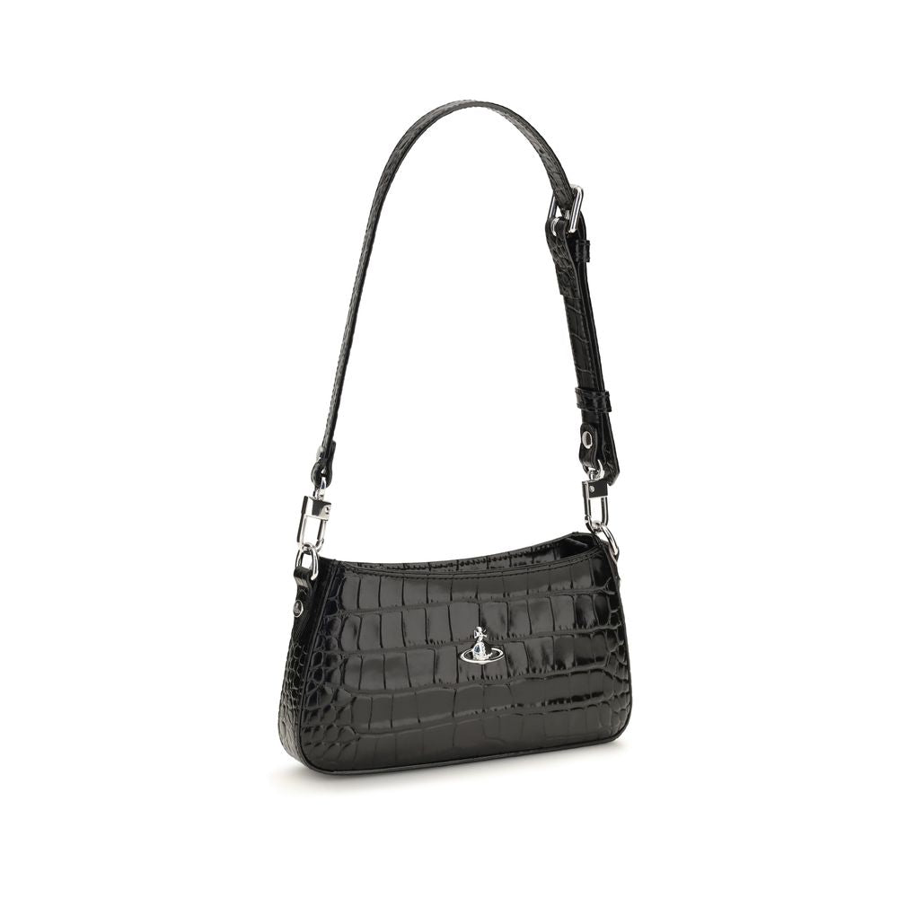 Vivienne Westwood Black Calf Leather Bos Taurus Shoulder Bag