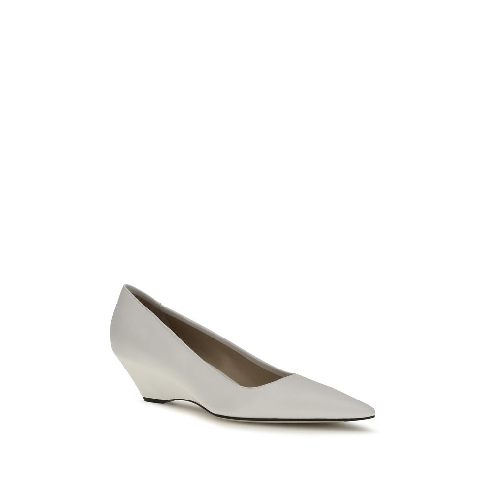 The Row White Lamb Ovis Aries Platform Pumps