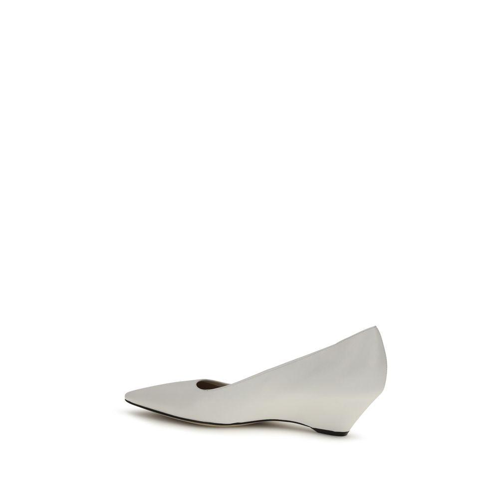 The Row White Lamb Ovis Aries Platform Pumps