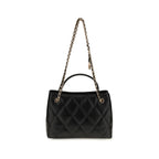 Tory Burch Black Calf Leather Bos Taurus Shoulder Bag
