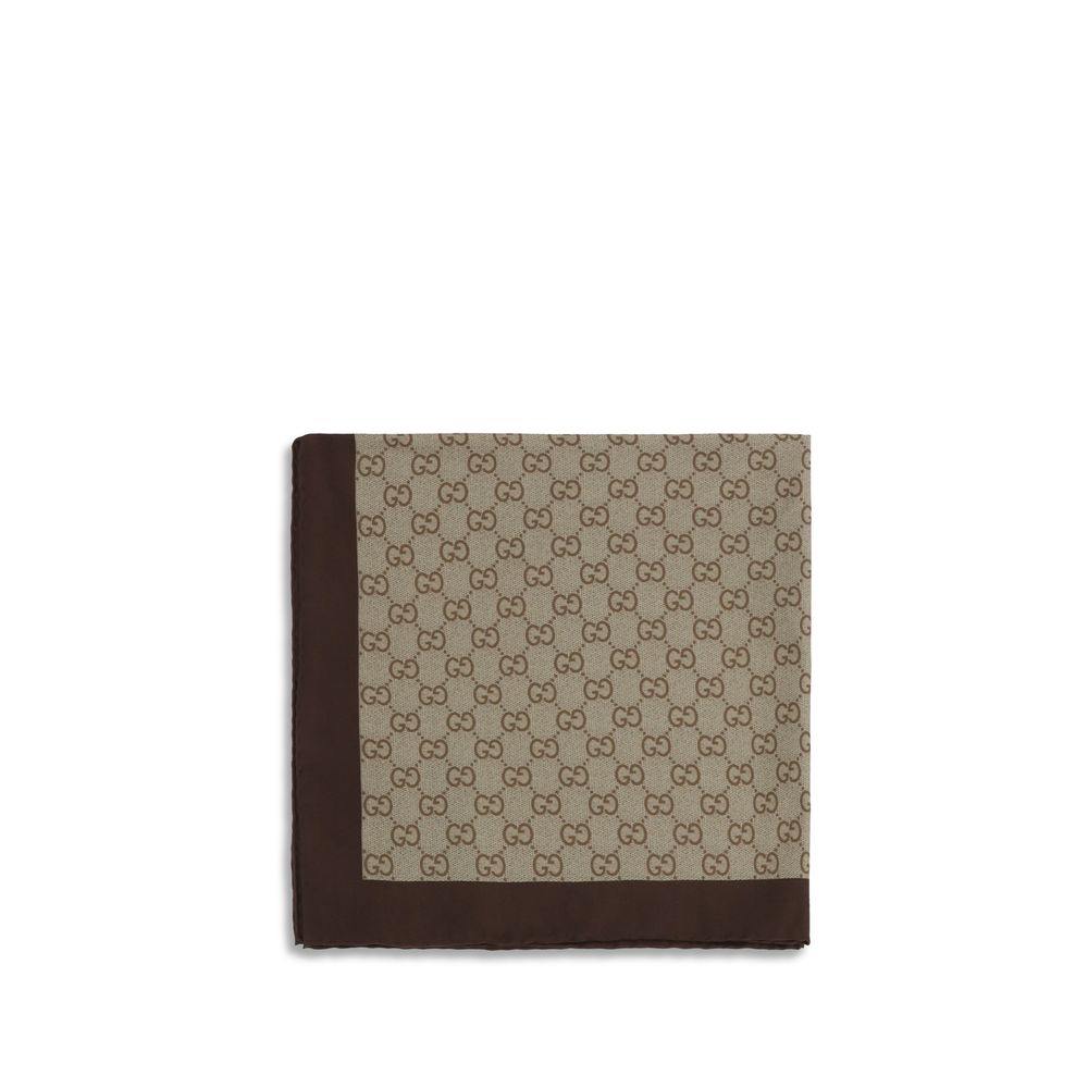 Gucci Beige Silk Foulard