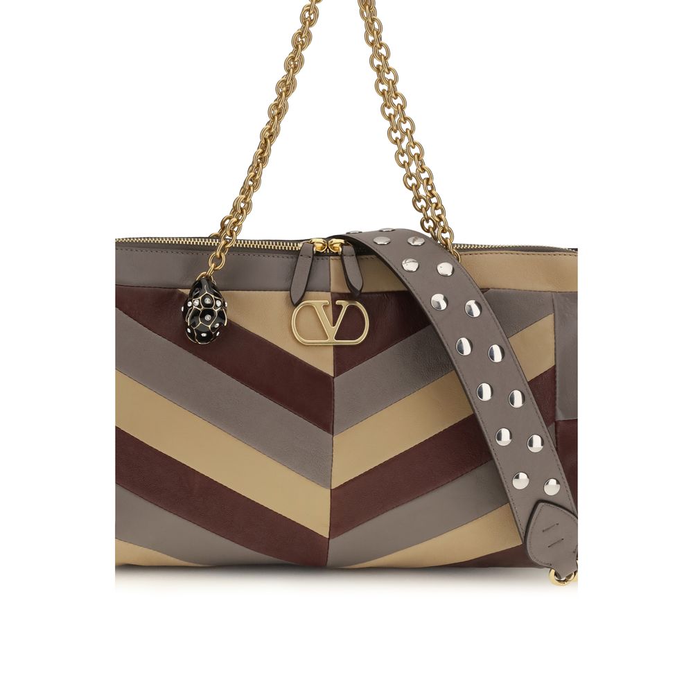 Valentino Garavani Multicolor Napa Leather / Calf Bos Taurus Shoulder Bag