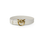 PINKO Cream Leather Regular Belt