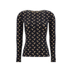 Marine Serre Black Polyamide Long Sleeve T-Shirt