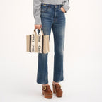 Chloé Beige Linen Tote Bag