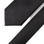 Dolce & Gabbana Black Solid 100% Silk Adjustable Men Tied Necktie Tie