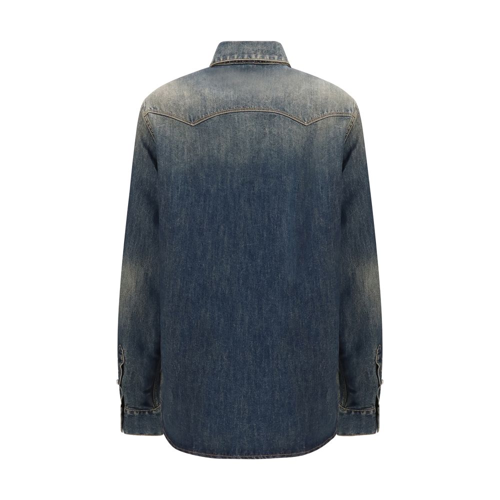 Fendi Blue Denim Shirt