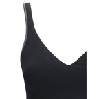 Brunello Cucinelli Black Cotton Sleeveles T-Shirt