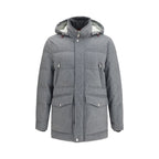 Brunello Cucinelli Gray Wool Oves Aries Full-Length Jacket