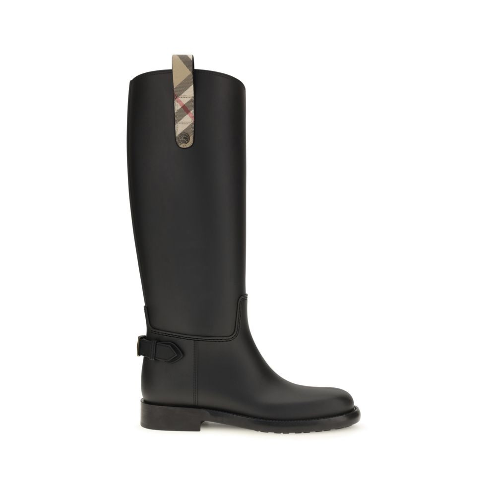 Burberry Black Polyurethane Rain Boots