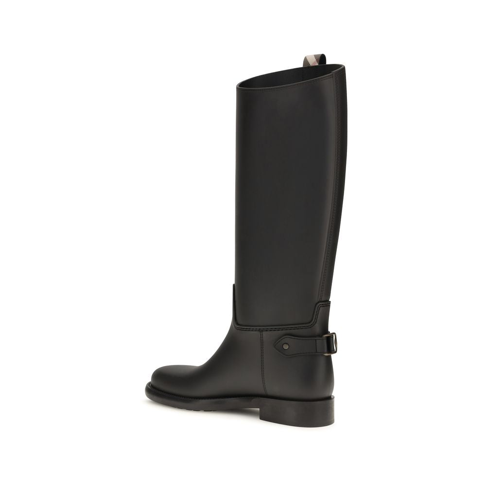 Burberry Black Polyurethane Rain Boots