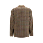 Ganni Brown Recycled Wool Blazer