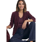 Street One Purple Cotton Blazer