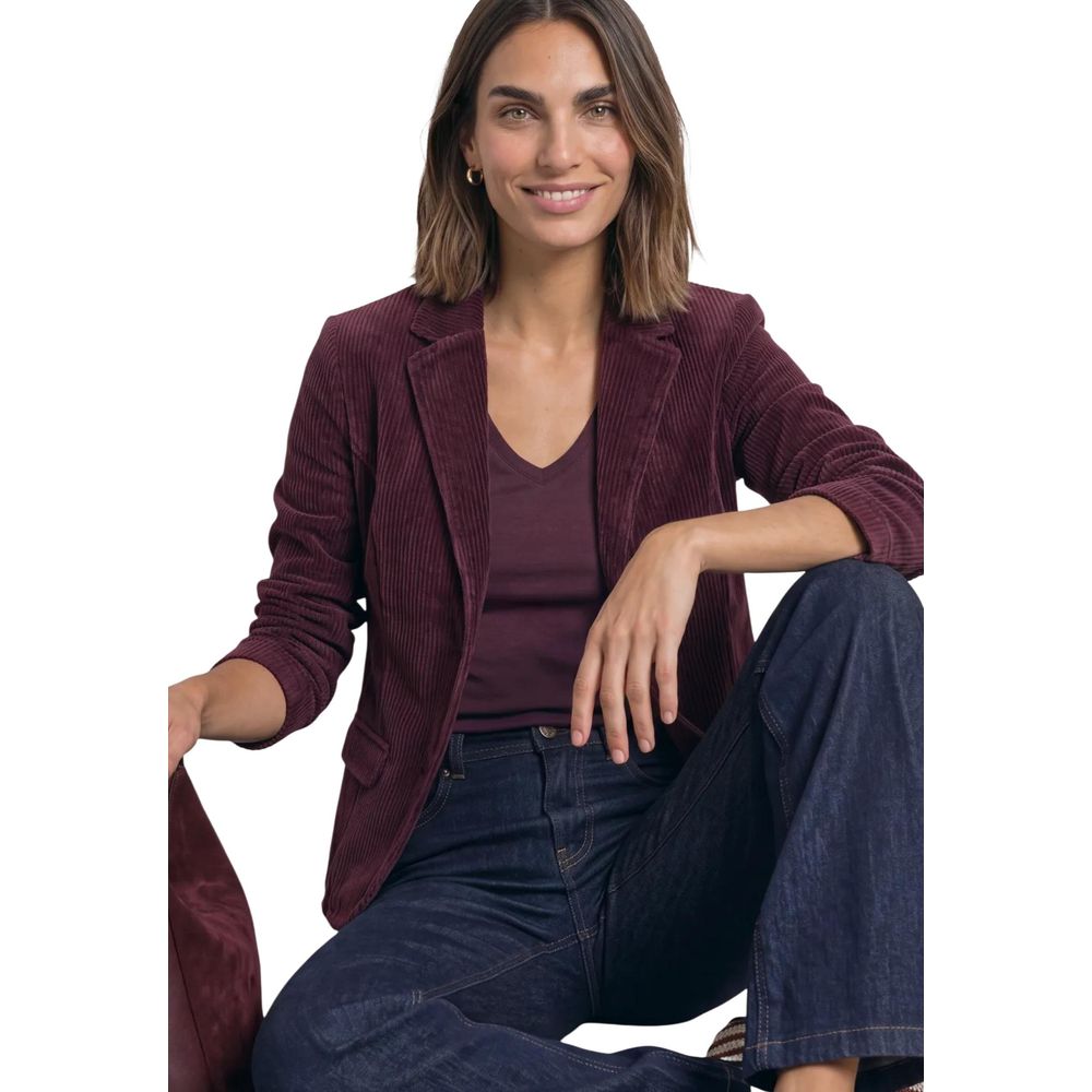 Street One Purple Cotton Blazer