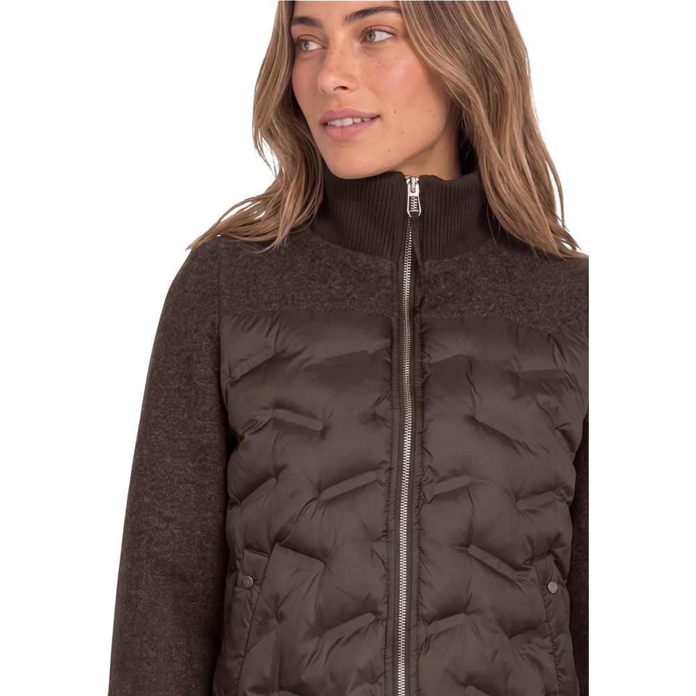 Street One Brown Polyester Full-Length Jacket