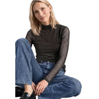 Street One Bicolor Polyester Long Sleeve T-Shirt