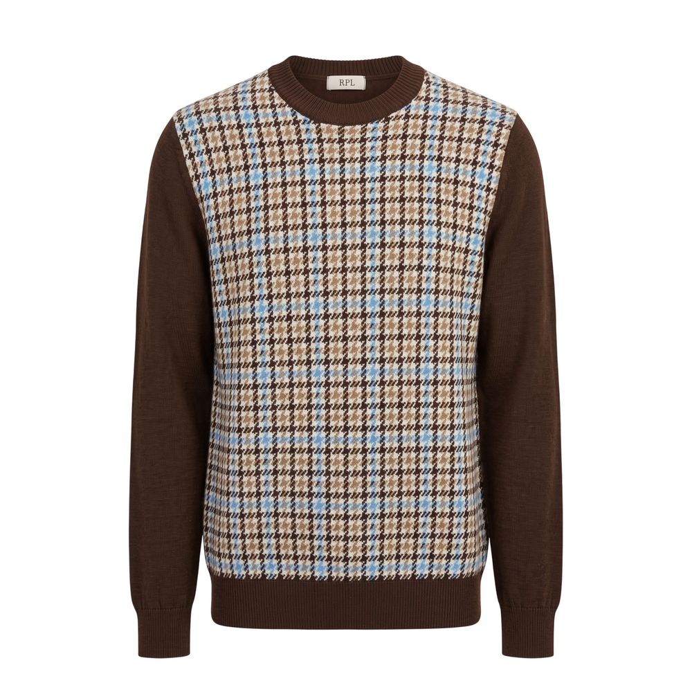 Roberto Pepe Luxury Brown Wool Men Sweater