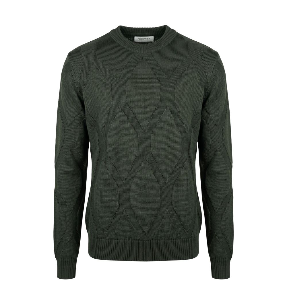 Roberto Pepe Luxury Green Wool Men's Sweater