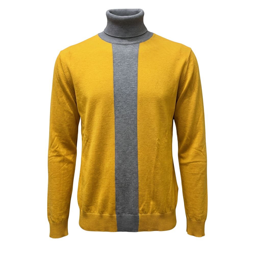 Roberto Pepe Luxury Yellow Wool Men's Sweater