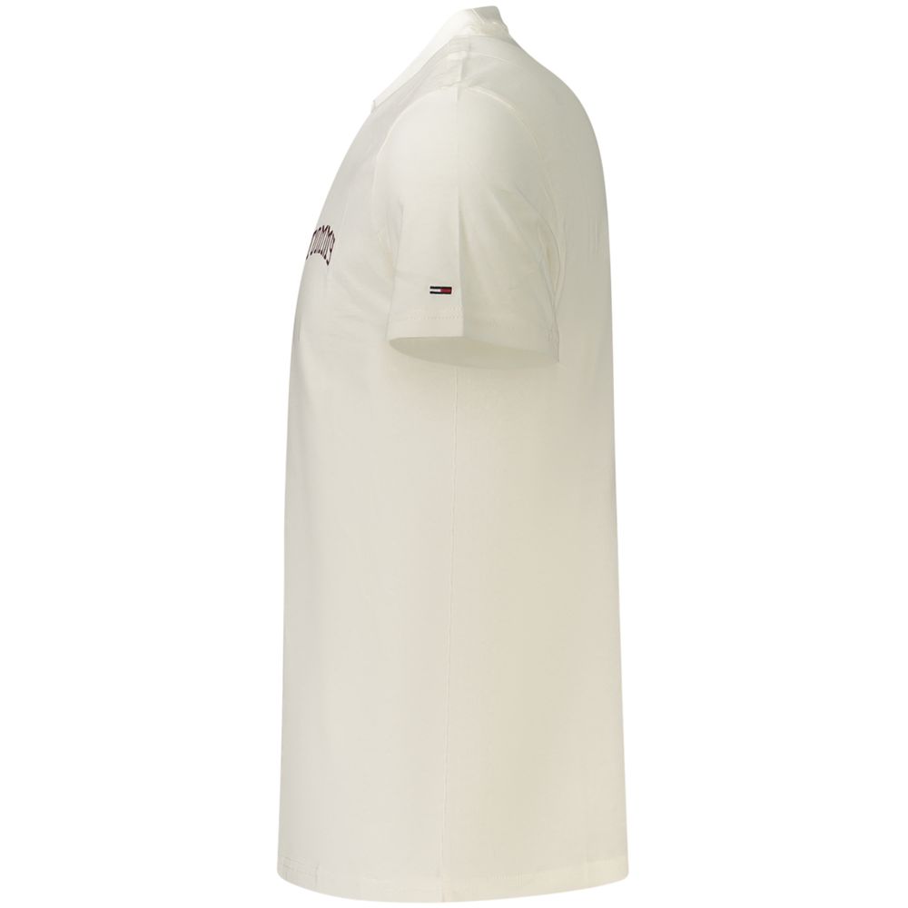 Tommy Hilfiger White Cotton Mens T-Shirt