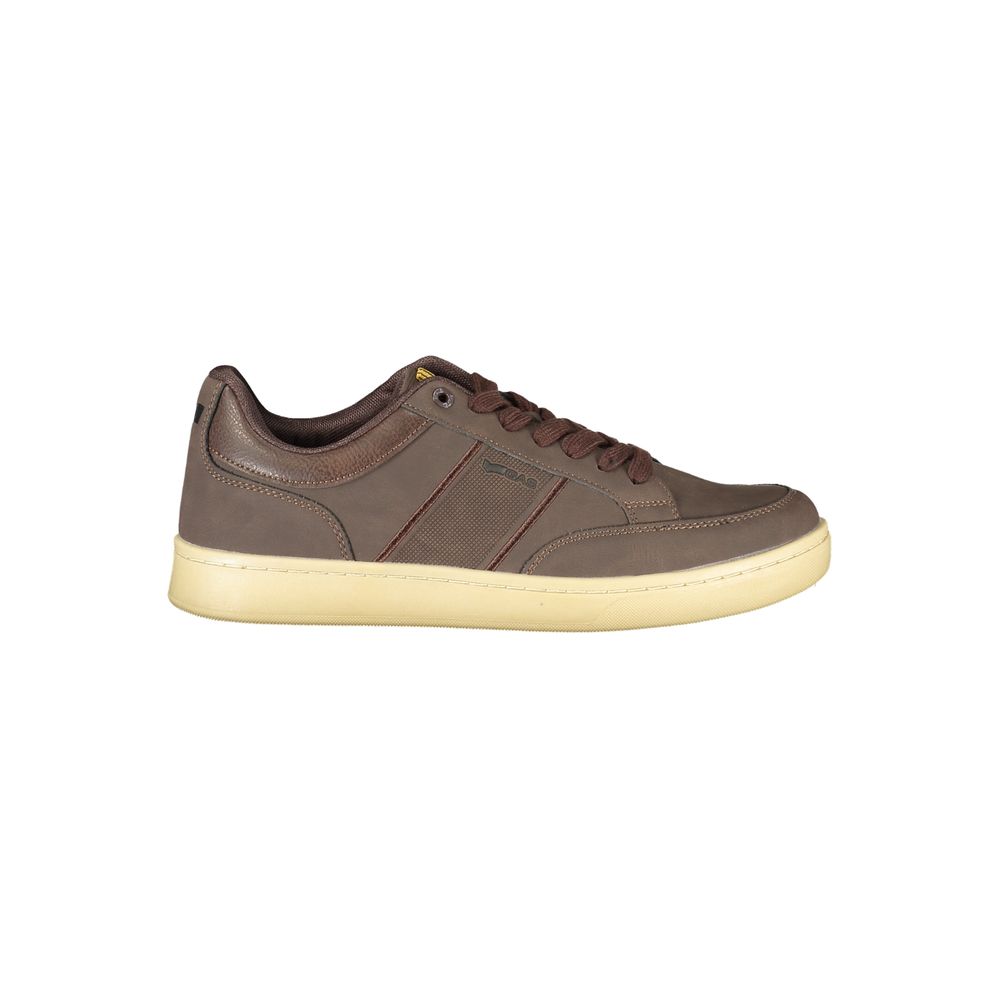 Gas Brown Polyurethane Men's Sneaker