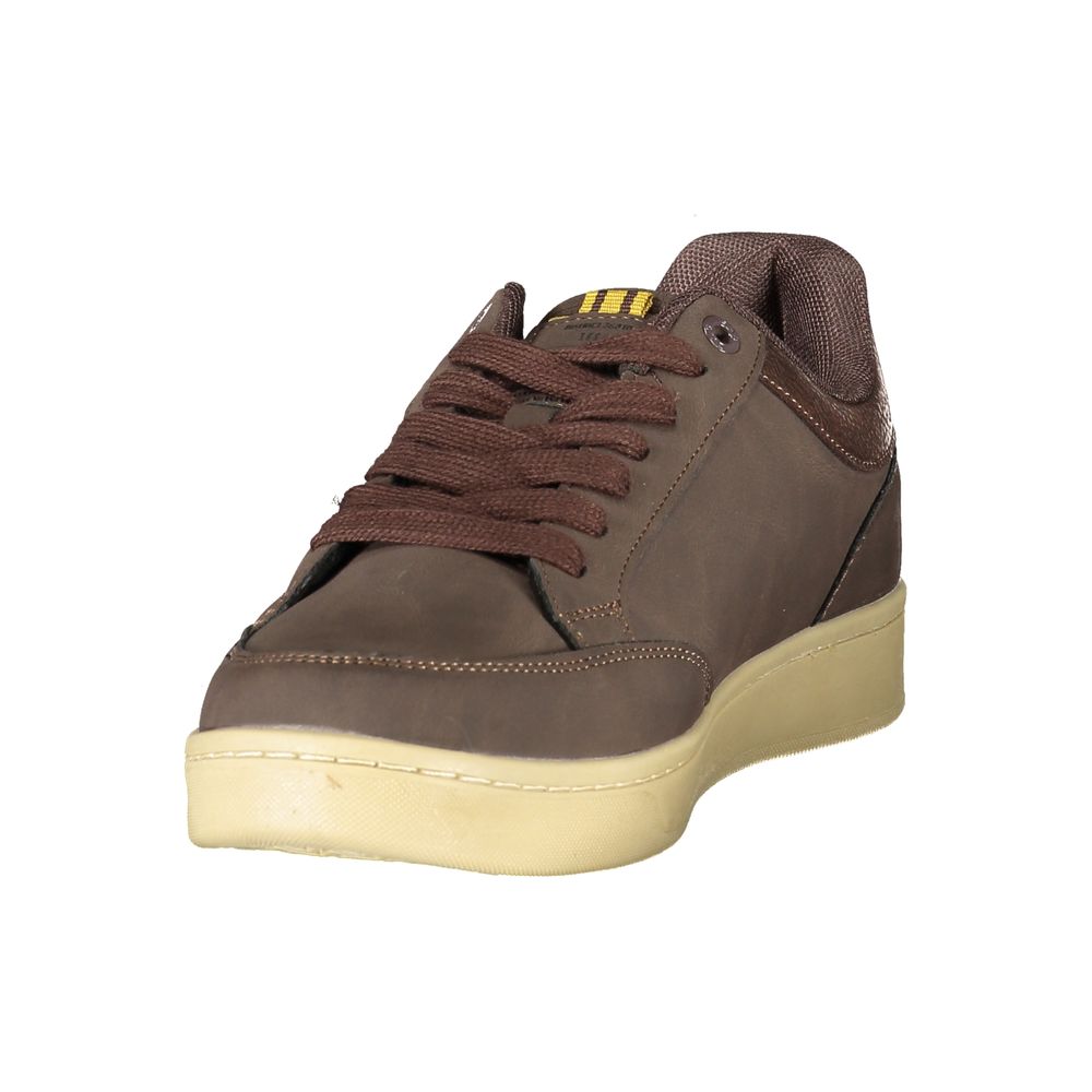 Gas Brown Polyurethane Men's Sneaker