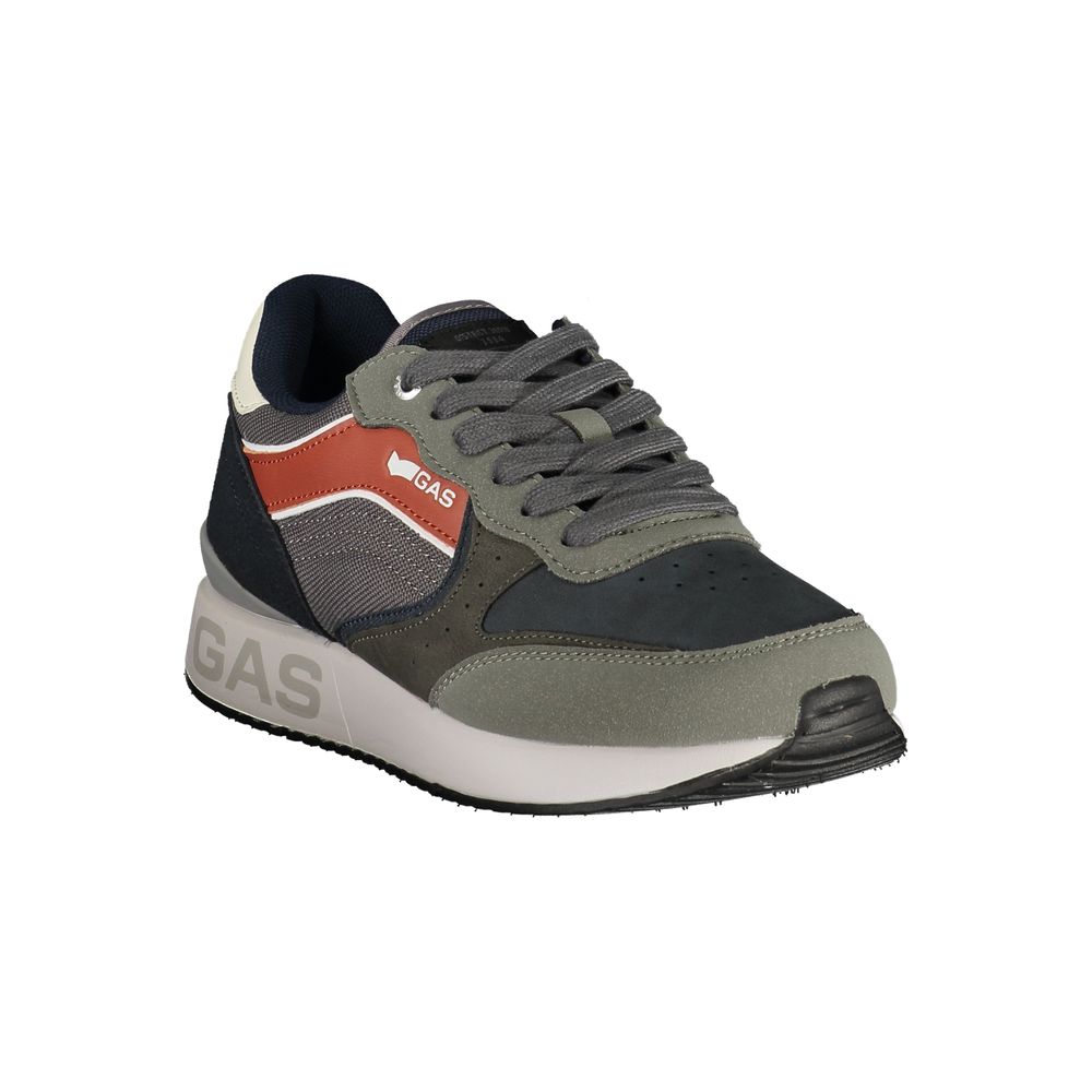 Gas Blue Polyurethane Men's Sneaker