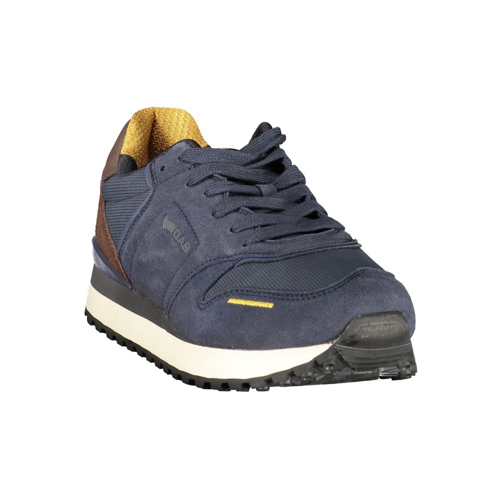 Gas Blue Polyurethane Men's Sneaker