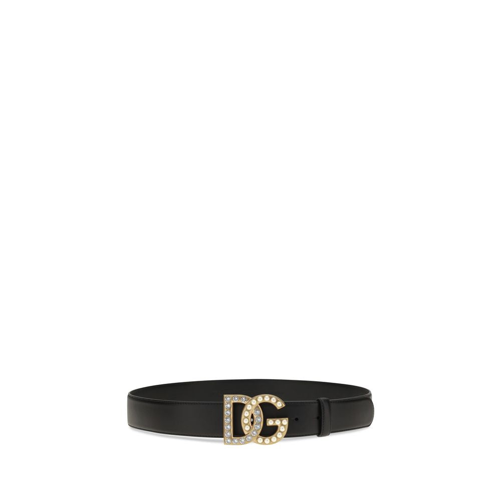 Dolce & Gabbana Black Calf Leather Bos Taurus Regular Belt