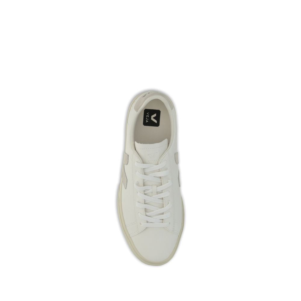 Veja White Calf Leather Bos Taurus Low Top Sneakers