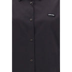 Miu Miu Black Cotton Dress Shirt