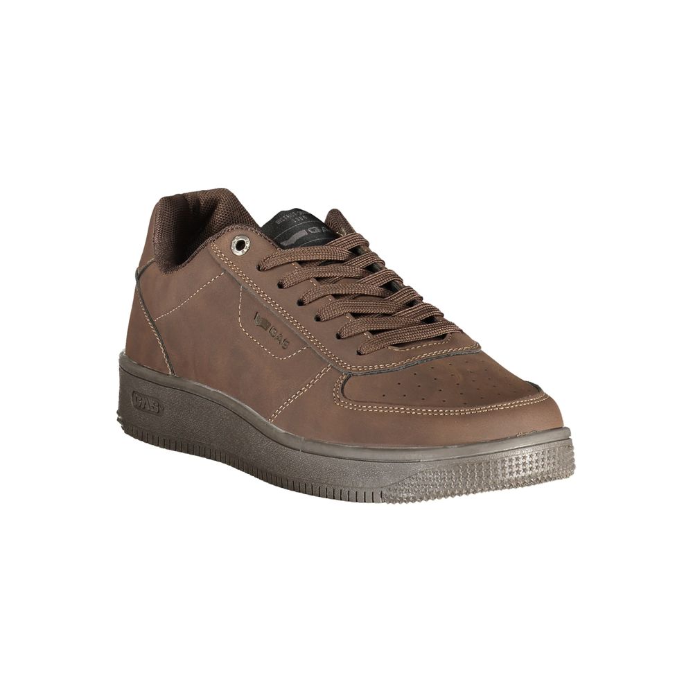 Gas Brown Polyurethane Men's Sneaker