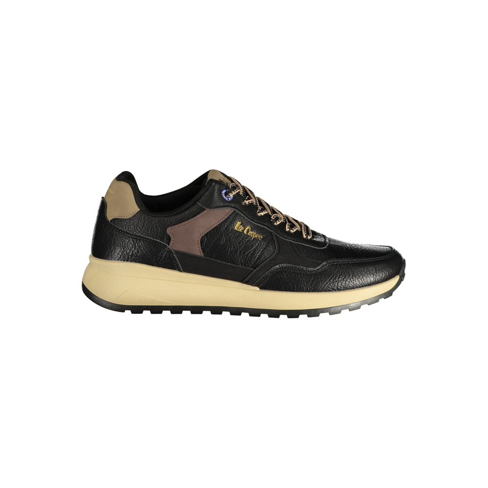 LEE COOPER Black Polyurethane Men's Sneaker