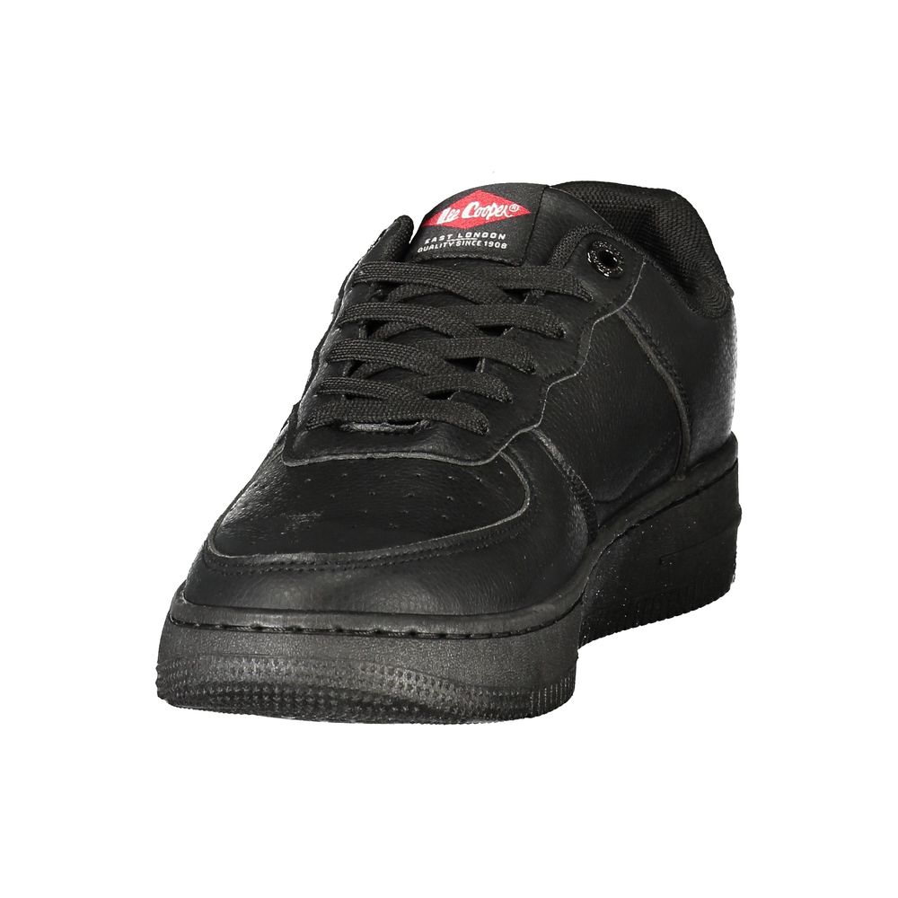 LEE COOPER Black Polyester Athletic Sneakers