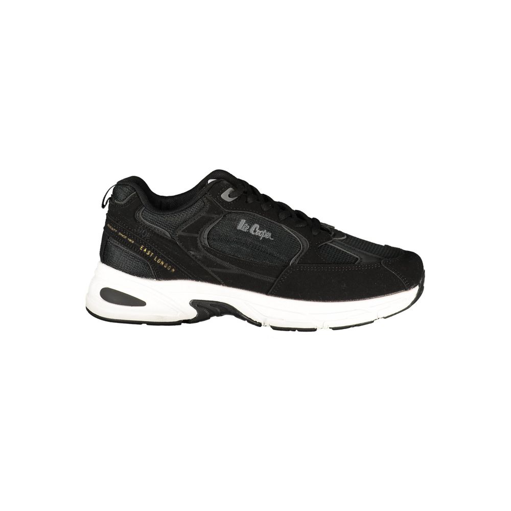 LEE COOPER Black Polyester Athletic Sneakers